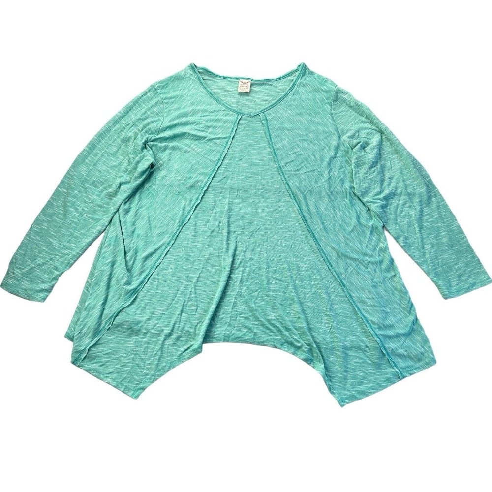 Faded Glory Green Flowy Top Size 3x